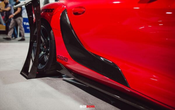 Seibon TS11 Style Carbon Fibre Double Sided Bonnet Toyota Supra A90 - Image 8