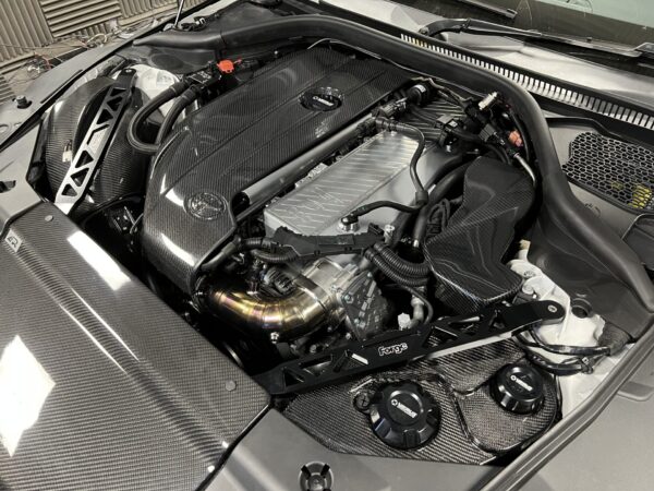 Rexpeed Supra GR 2020+ Carbon Fiber Coolant Cover-Gloss - Image 3