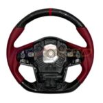 Rexpeed Supra GR 2020+ Carbon Fiber Red Leather Steering Wheel-Matte