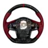 Rexpeed Supra GR 2020+ Carbon Fiber Red Leather Steering Wheel-Gloss