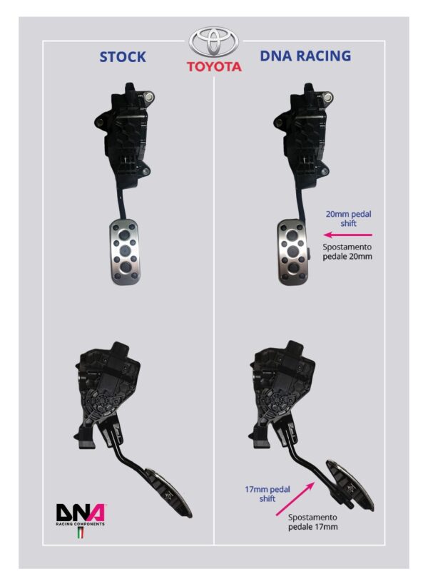 DNA Racing accelerator pedal raiser and shift kit - Image 2
