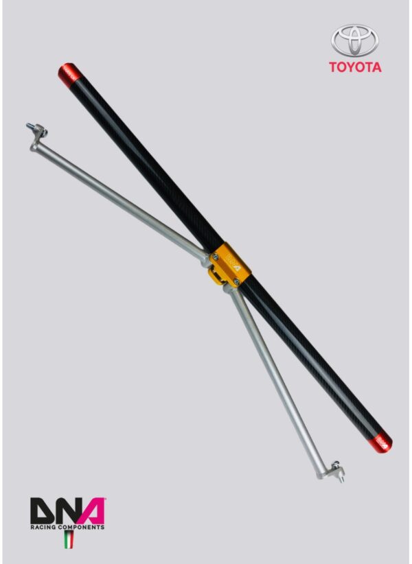 DNA Racing carbon rear strut bar with tie rods kit